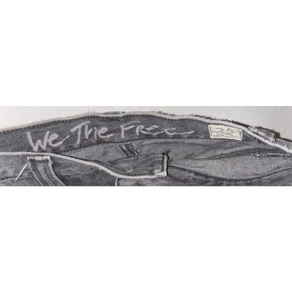 Free People Y2K Boho Western Mini Skirt- Sidecar Distressed Black Denim size 25 - Picture 6 of 10